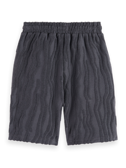 Mid-length towelling jacquard shorts