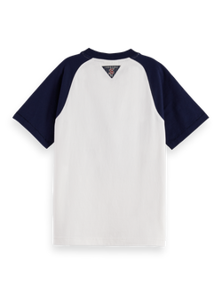 Raglan ringer t-shirt with front artwork