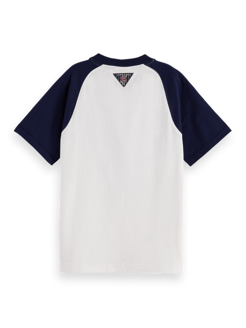 Raglan ringer t-shirt with front artwork