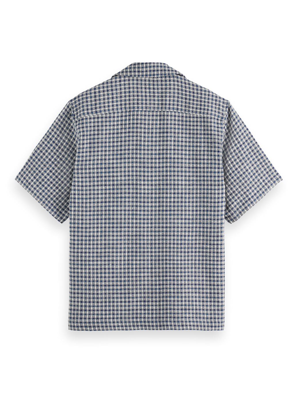 Relaxed fit short sleeve jacquard shirt