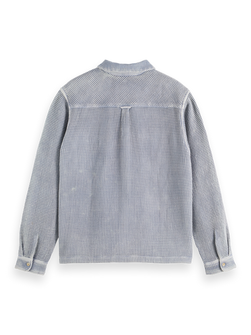 Regular fit over-dyed waffle shirt