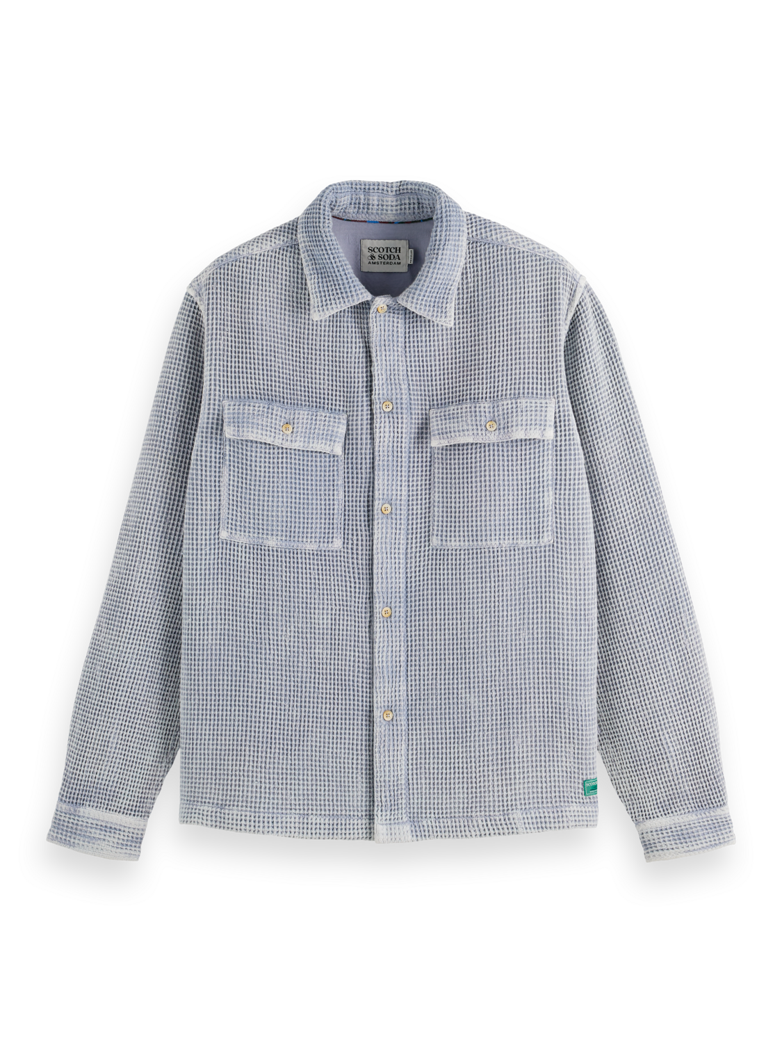 Regular over-dyed waffle shirt