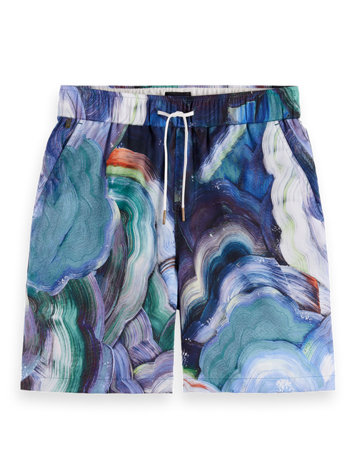 Fave - Printed tencel relaxed fit bermuda short