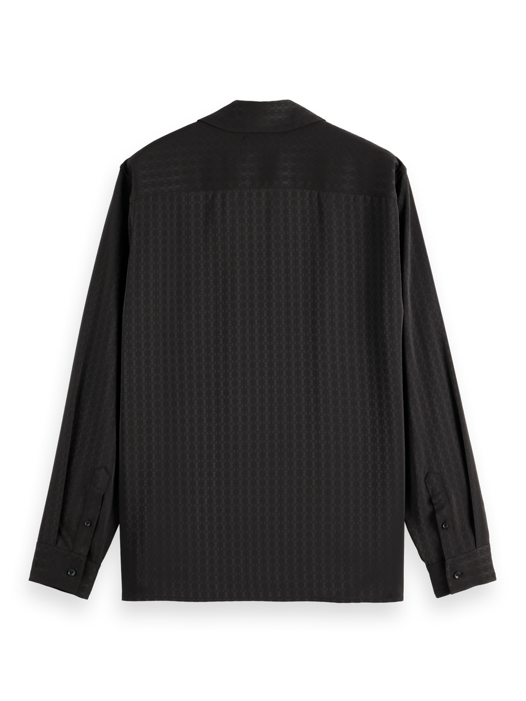 Relaxed fit jacquard sateen shirt