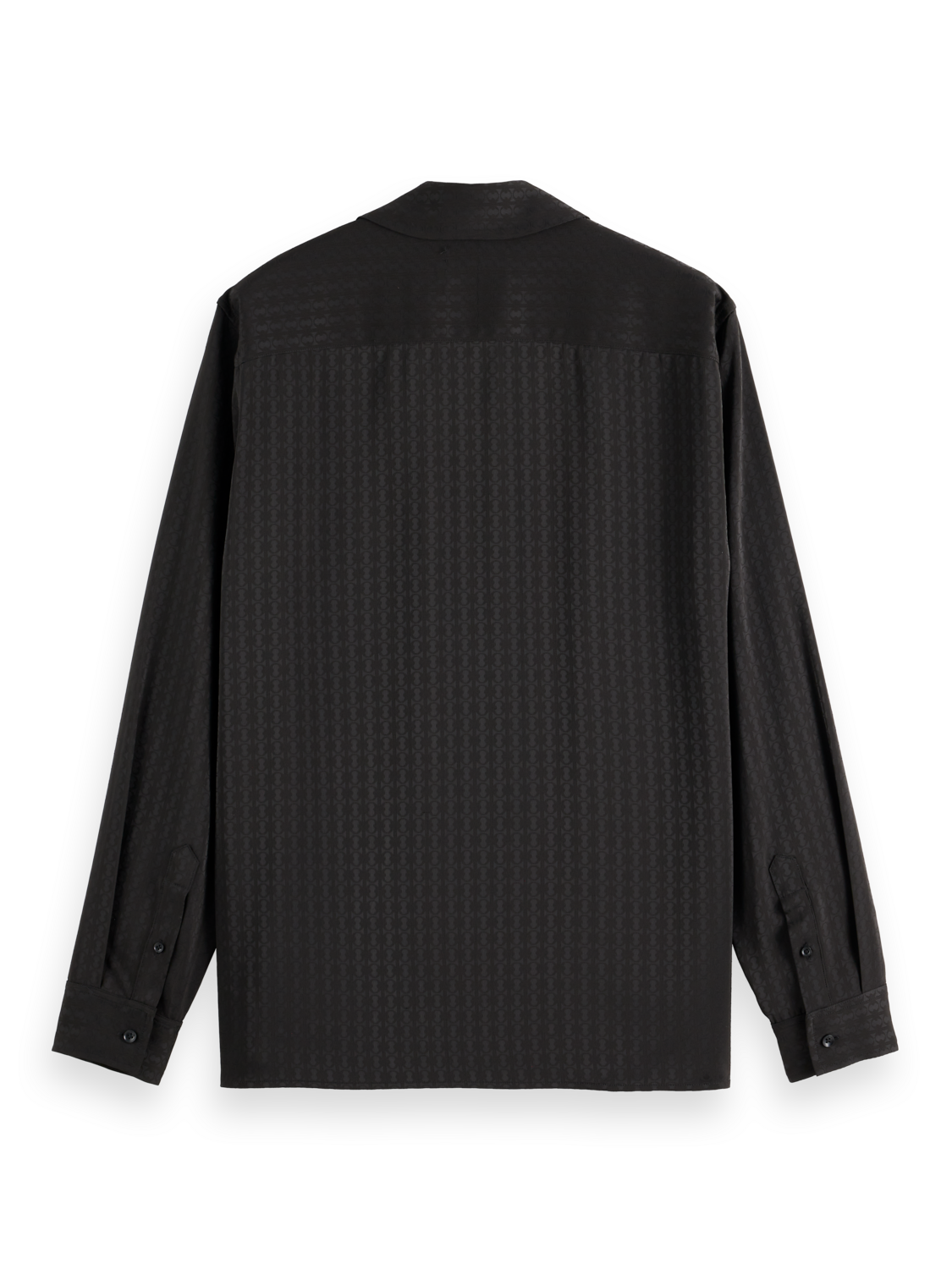 Relaxed fit jacquard sateen shirt