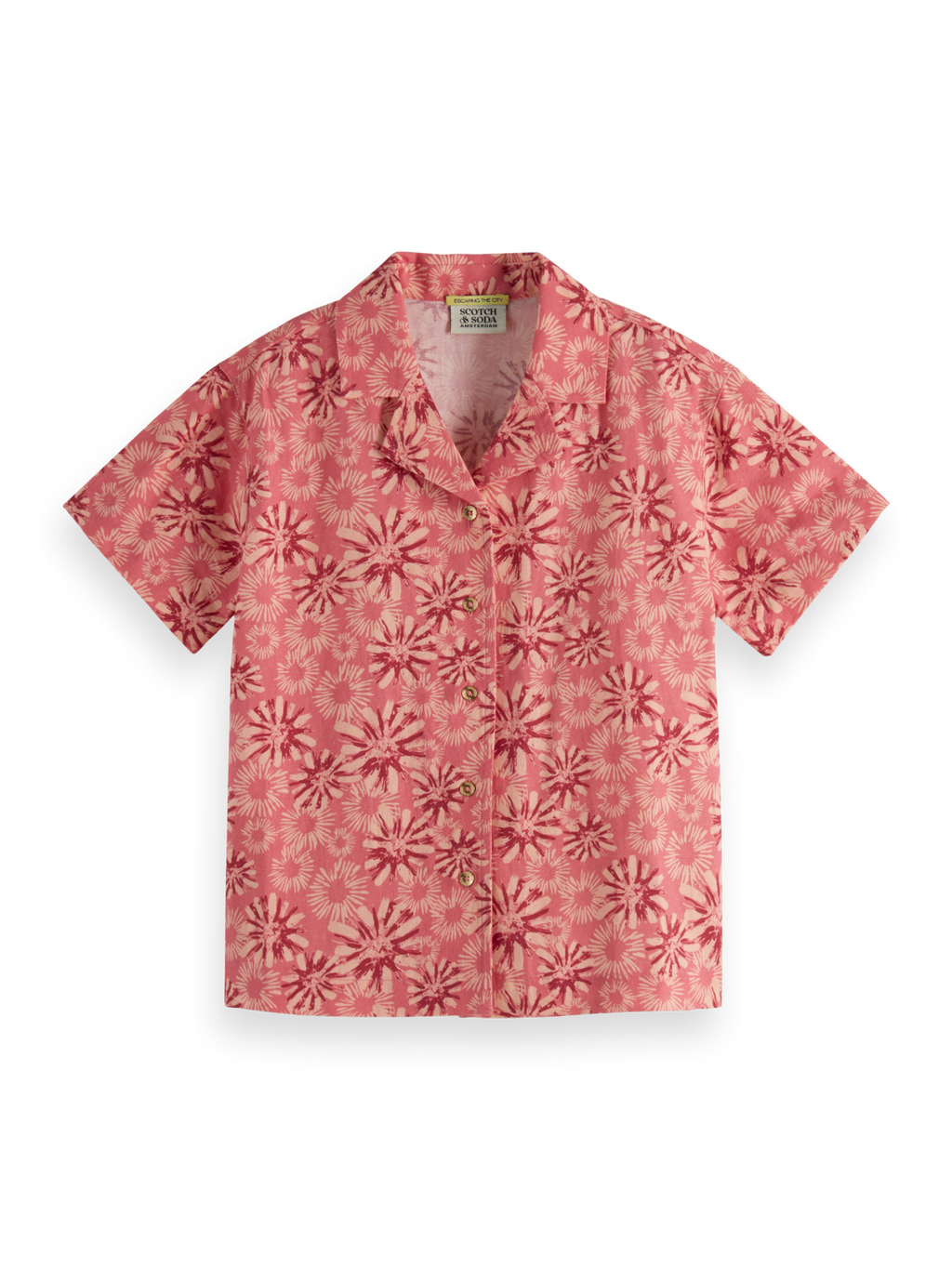 Girls Linen Floral Shirt