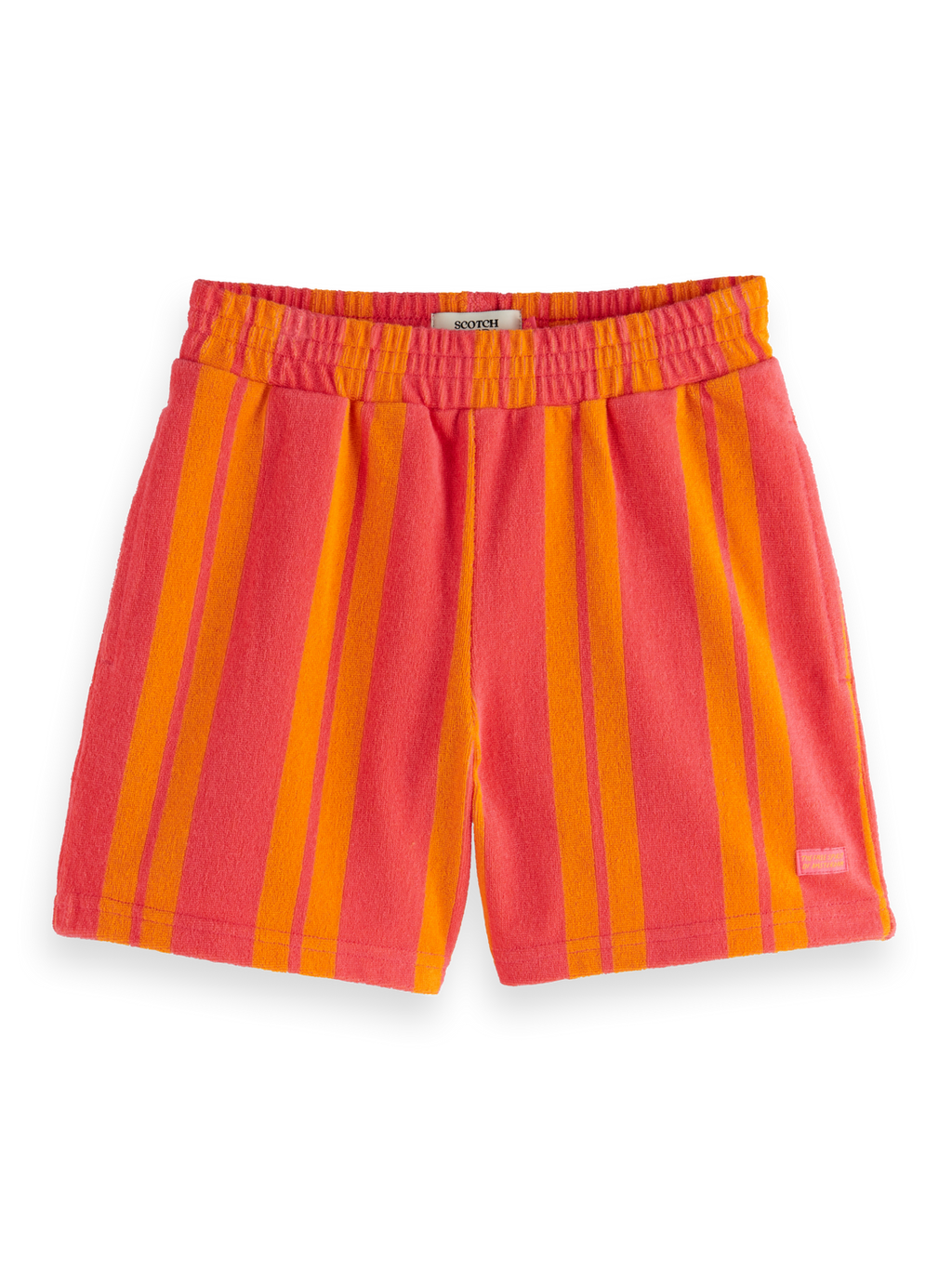 Girls Striped Towelling Shorts