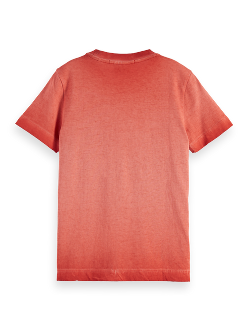 Regular-fit garment-dyed t-shirt with chest artwork