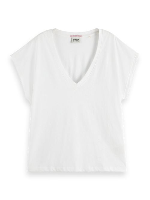 Core slub V-neck t-shirt