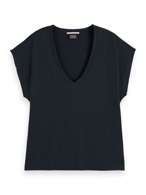 Core slub V-neck t-shirt