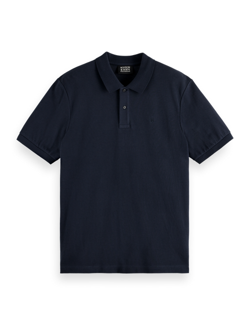 GARMENT-DYED SHORT-SLEEVED PIQUE POLO