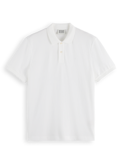 GARMENT-DYED SHORT-SLEEVED PIQUE POLO