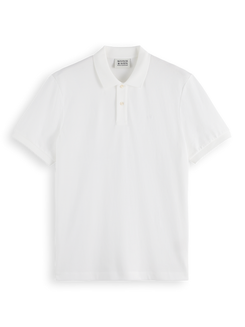 GARMENT-DYED SHORT-SLEEVED PIQUE POLO