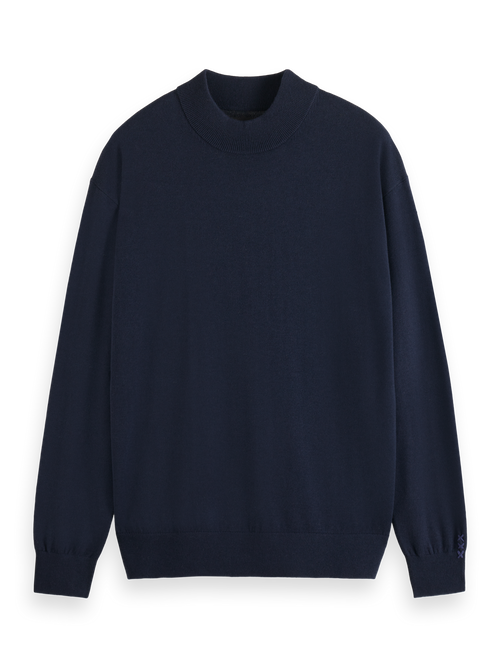 Essential Relaxed fit wool blend mock neck sweater