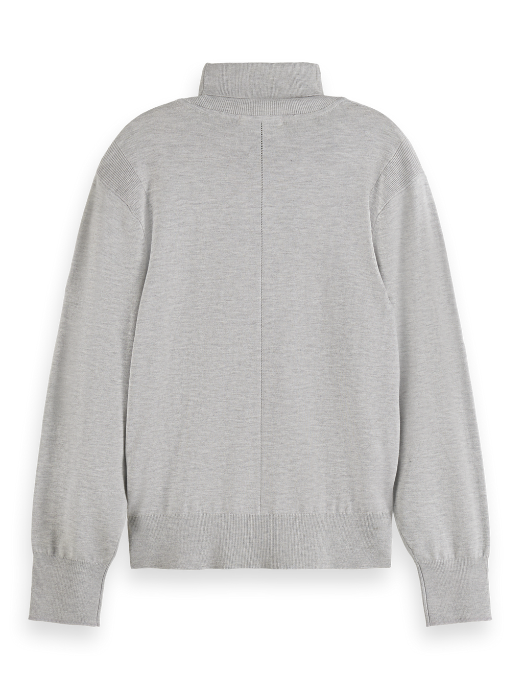 Essentials Roll Neck Pullover - LIGHT GREY MELANGE
