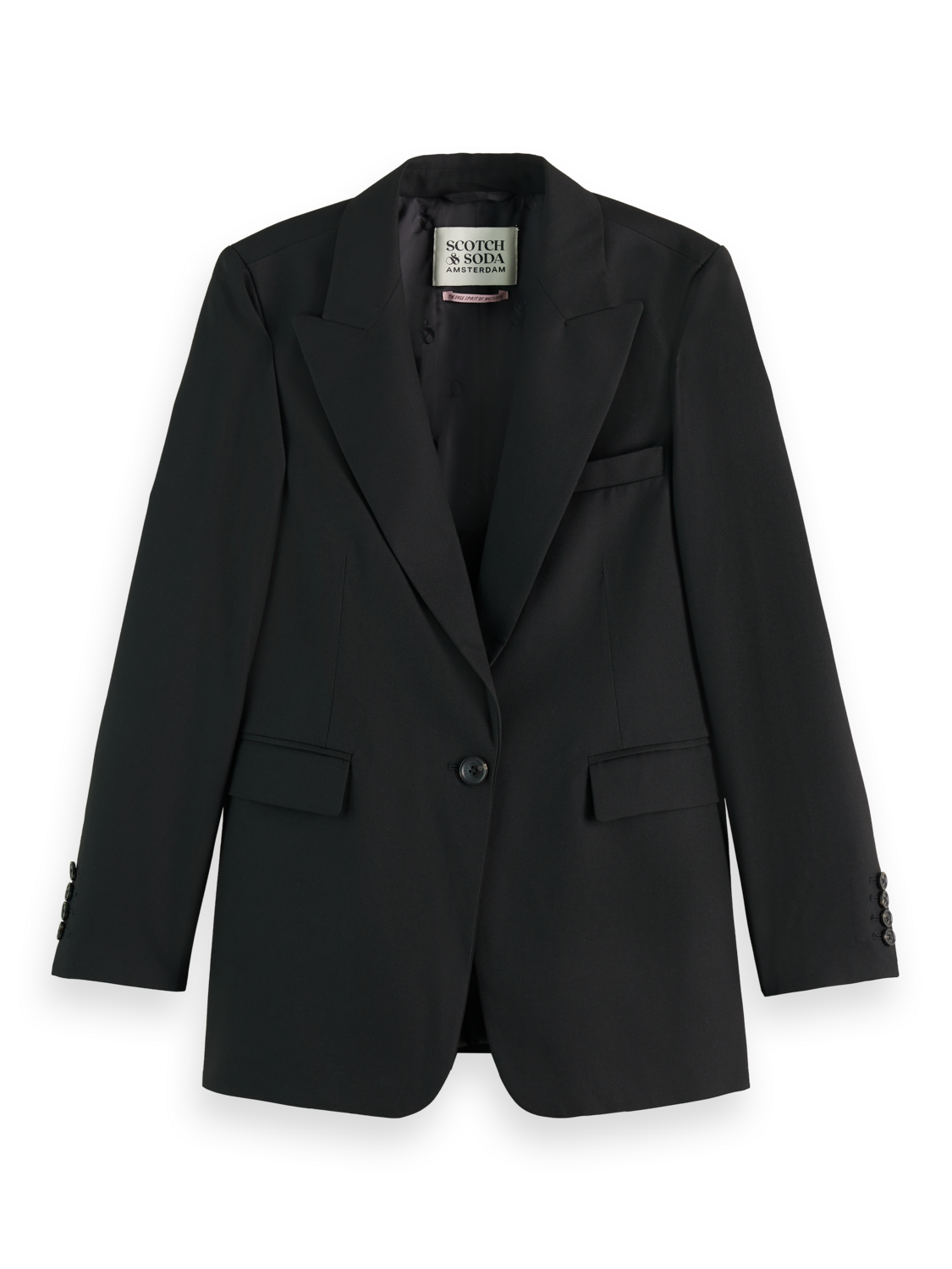 Essentials fitted blazer - BLACK