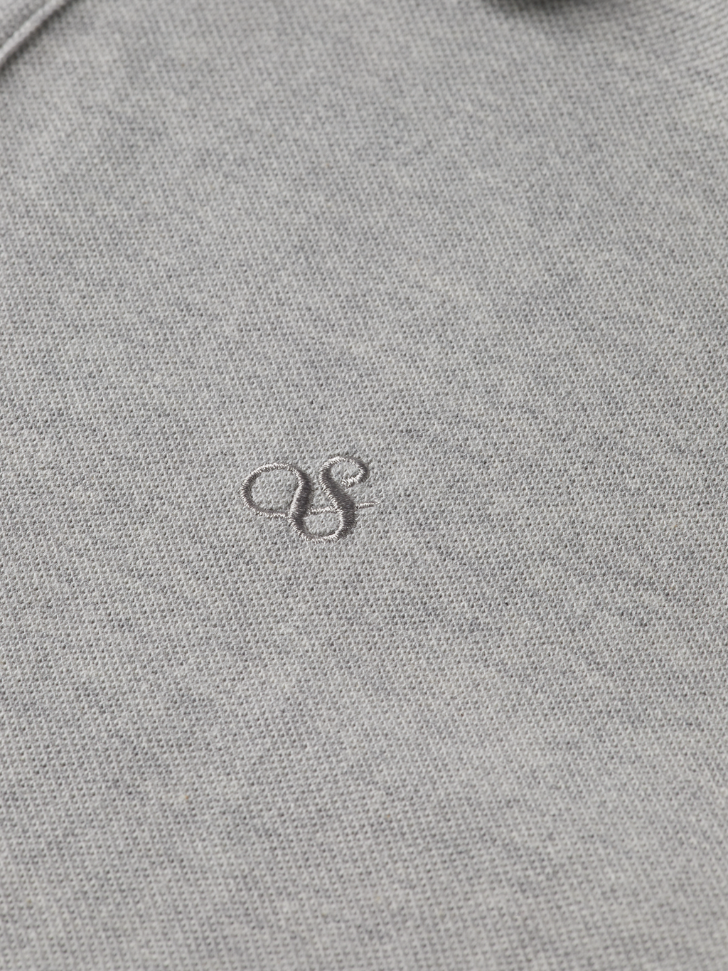 Essentials LOGO PIQUE POLO - GREY MELANGE