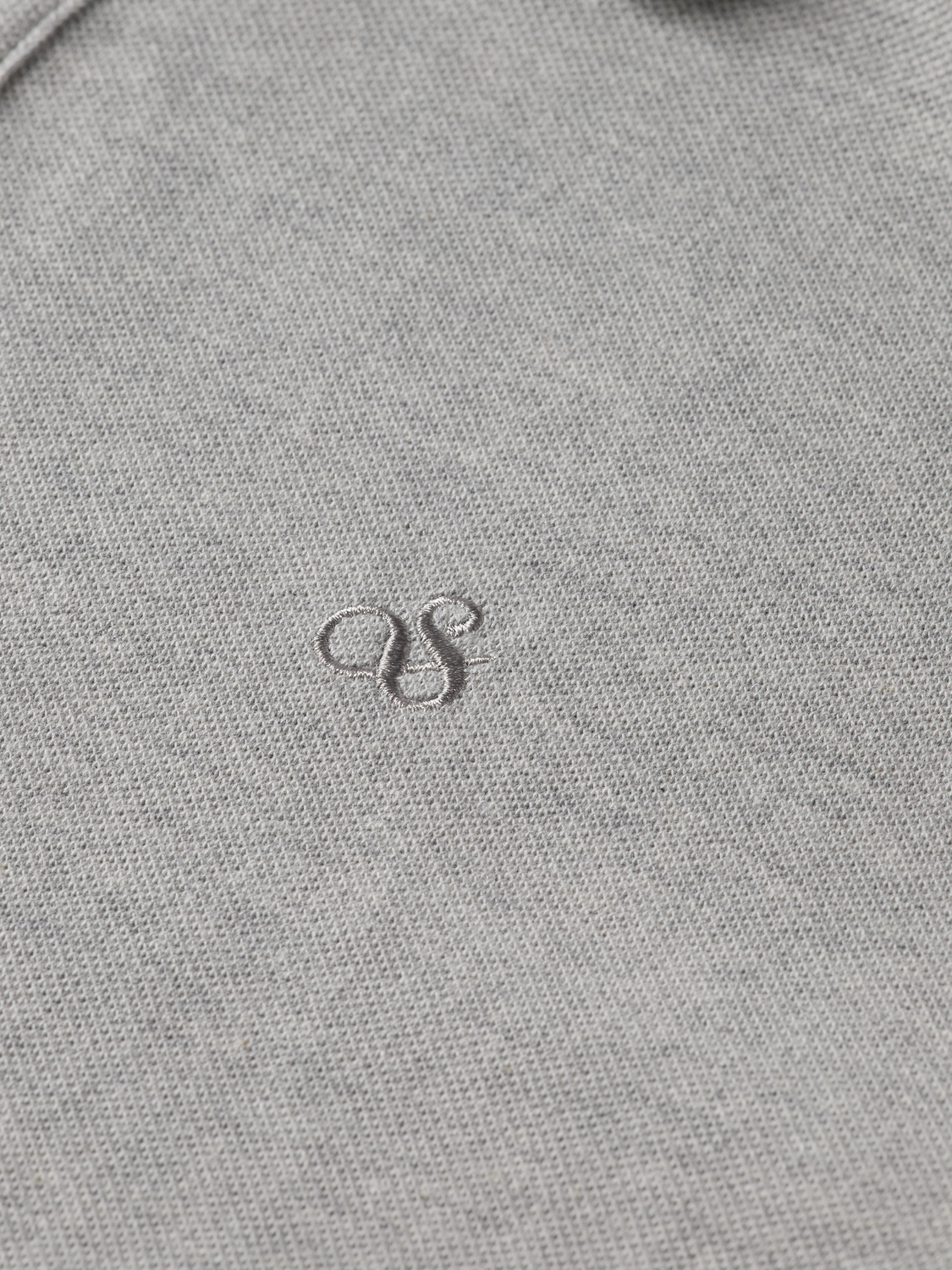 Essentials LOGO PIQUE POLO - GREY MELANGE