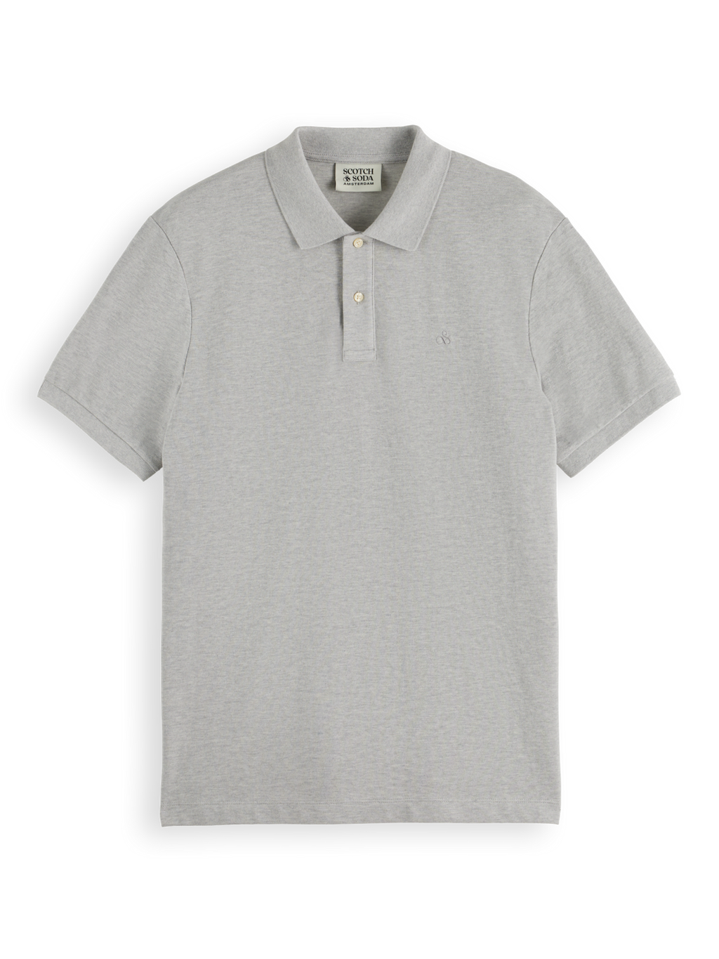 Essentials LOGO PIQUE POLO - GREY MELANGE