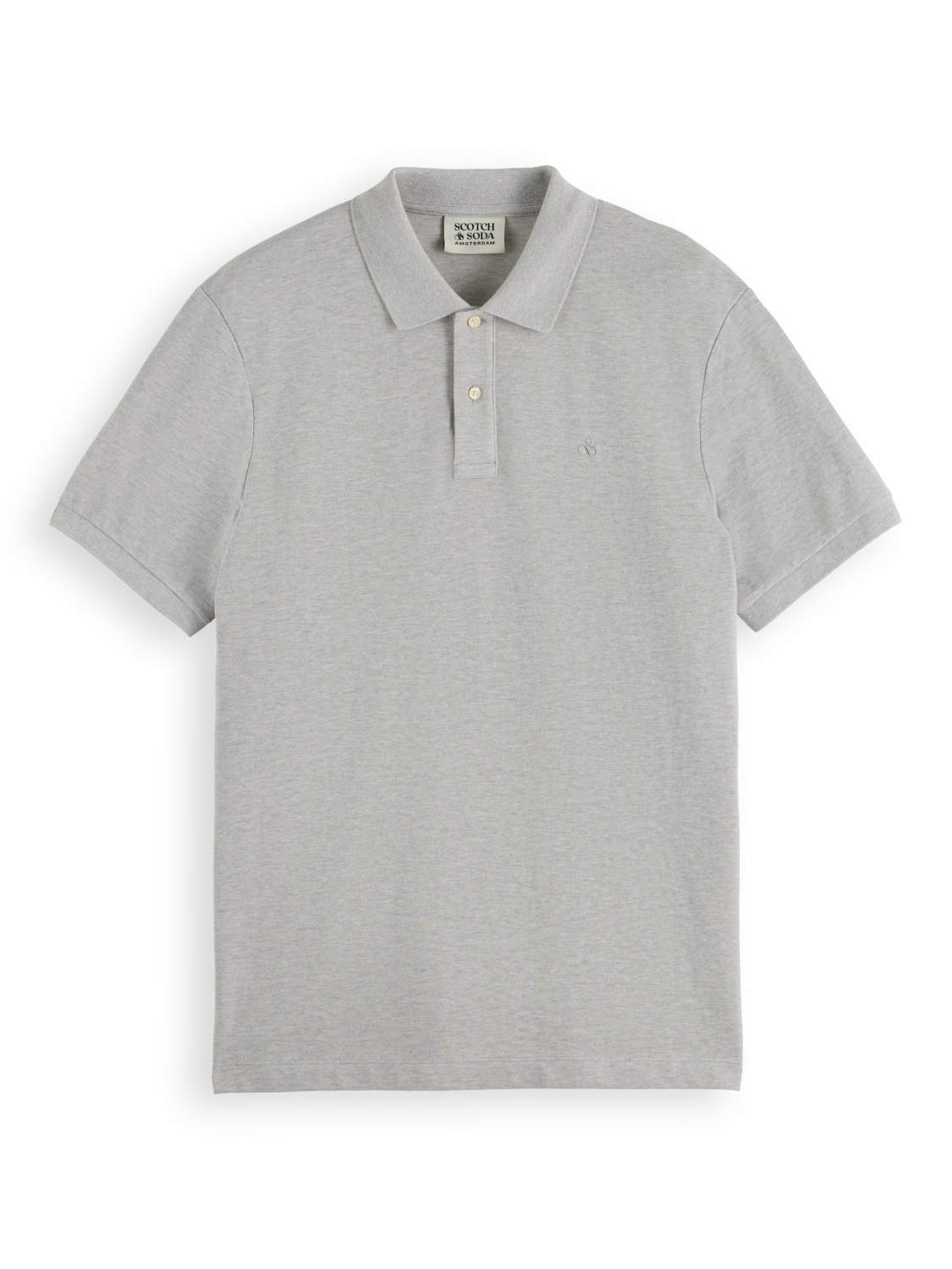 Essentials LOGO PIQUE POLO - GREY MELANGE