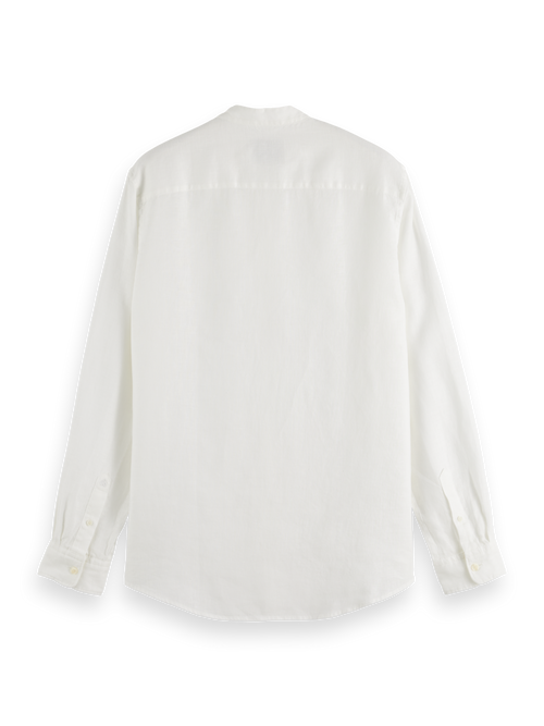 CORE - LINEN SHIRT LS STAND UP COLLAR