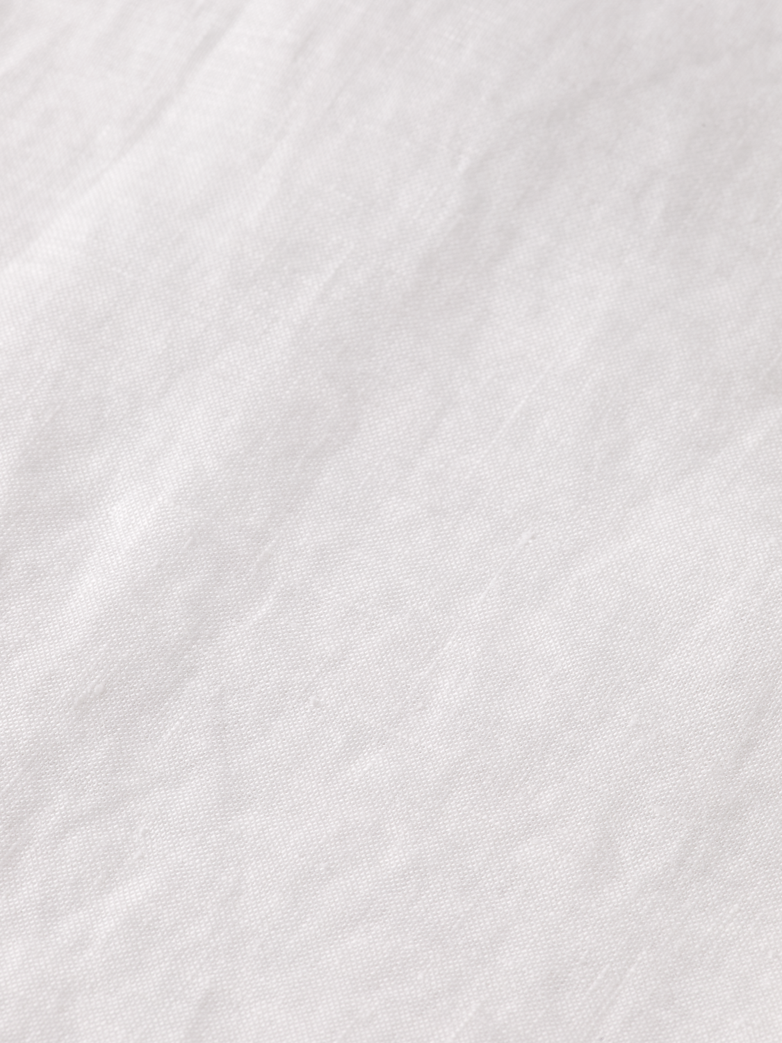 Essentials Collarless Linen Shirt - OFF WHITE