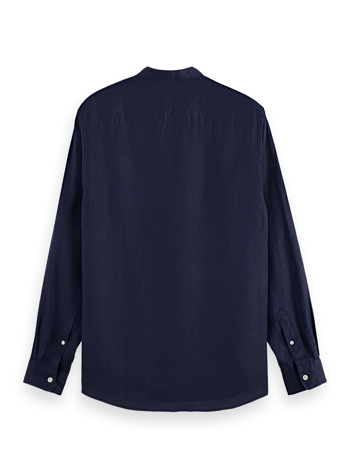Essentials Collarless Linen Shirt - NIGHT