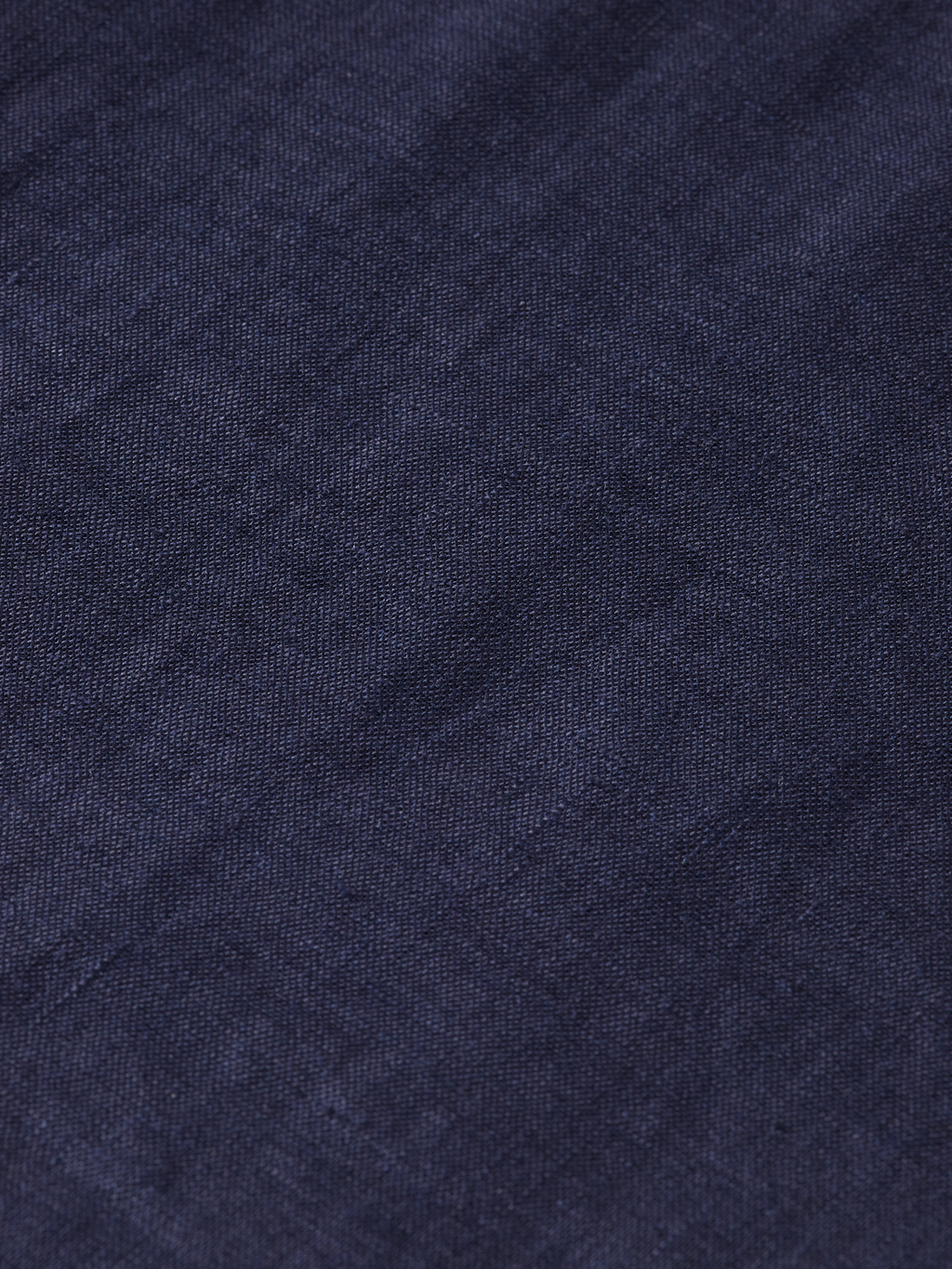 Essentials Collarless Linen Shirt - NIGHT