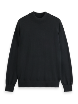 Essential - Relaxed fit wool blend mock neck sweater