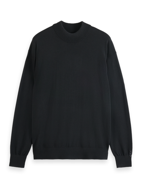 Essential Relaxed fit wool blend mock neck sweater