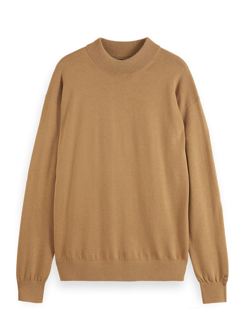 Essential Relaxed fit wool blend mock neck sweater