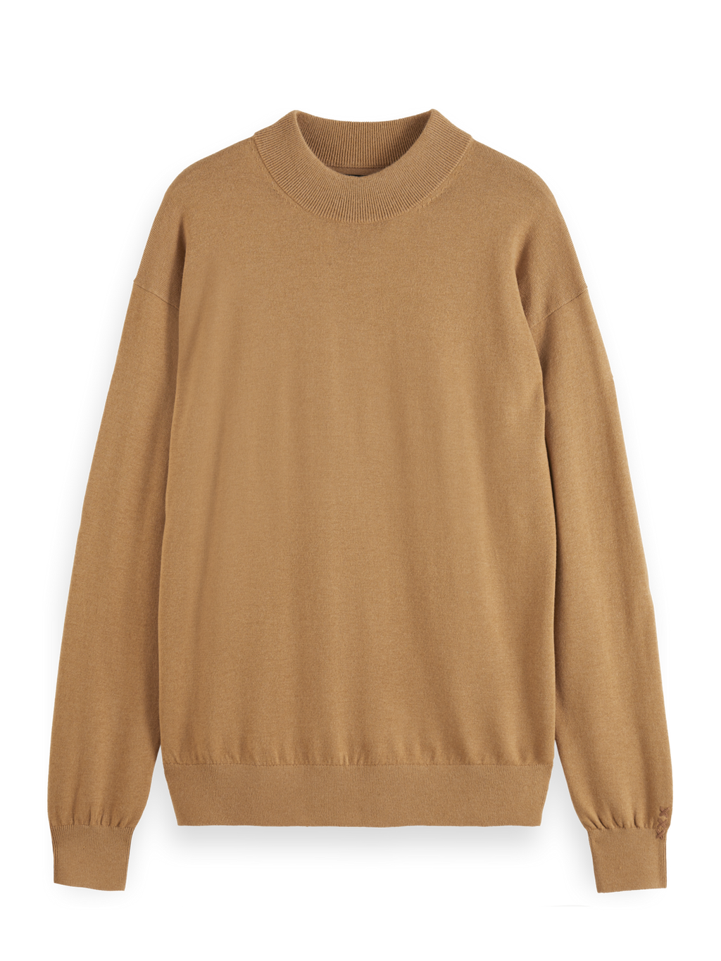 Essentials MOCK NECK PULLOVER - LIGHT CAMEL