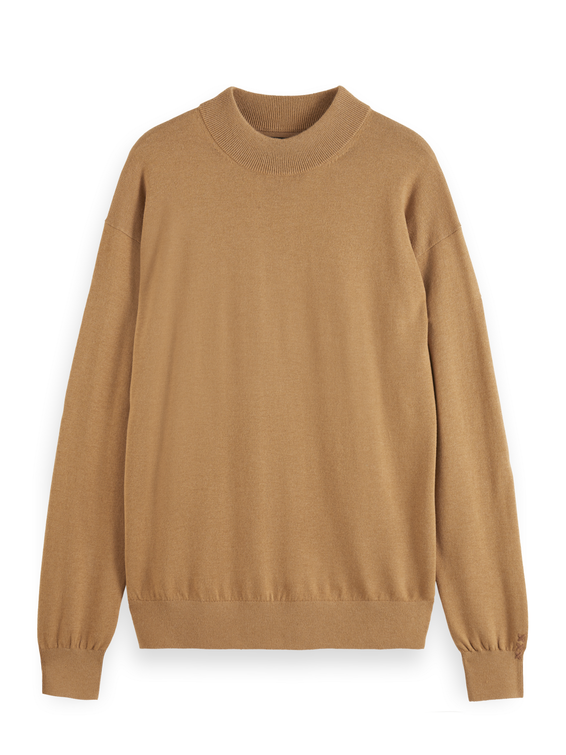 Essentials MOCK NECK PULLOVER - LIGHT CAMEL