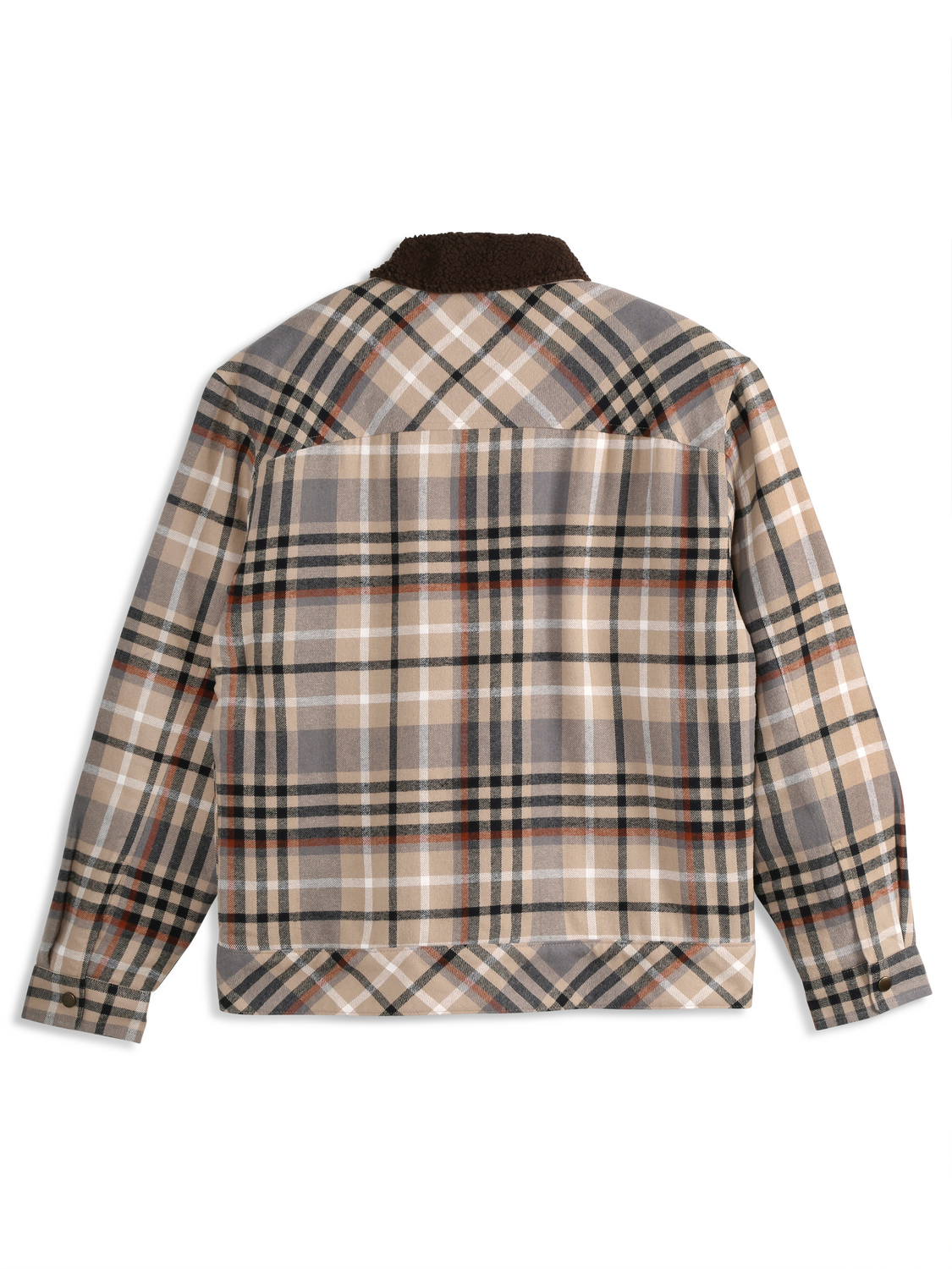 SHERPA LINED PLAID FLANNEL EISENHOWER JACKET