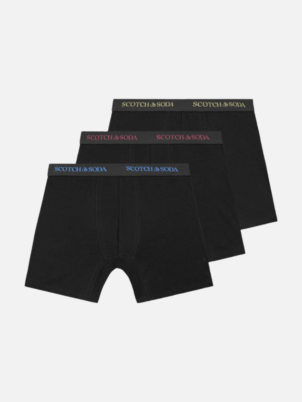 3-PACK MEN'S COTTON BOXERS - GREEN/BLACK