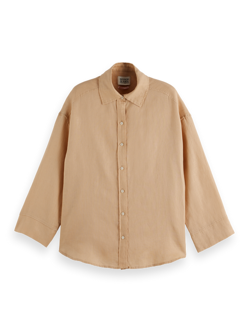 Wide sleeve linen shirt