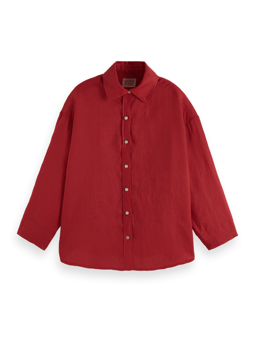 Wide sleeve linen shirt