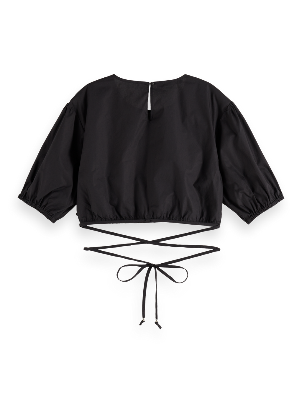 Cropped poplin top