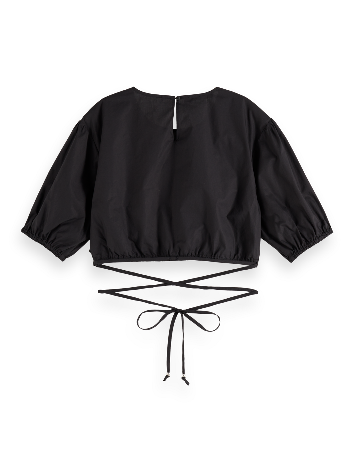 Cropped poplin top