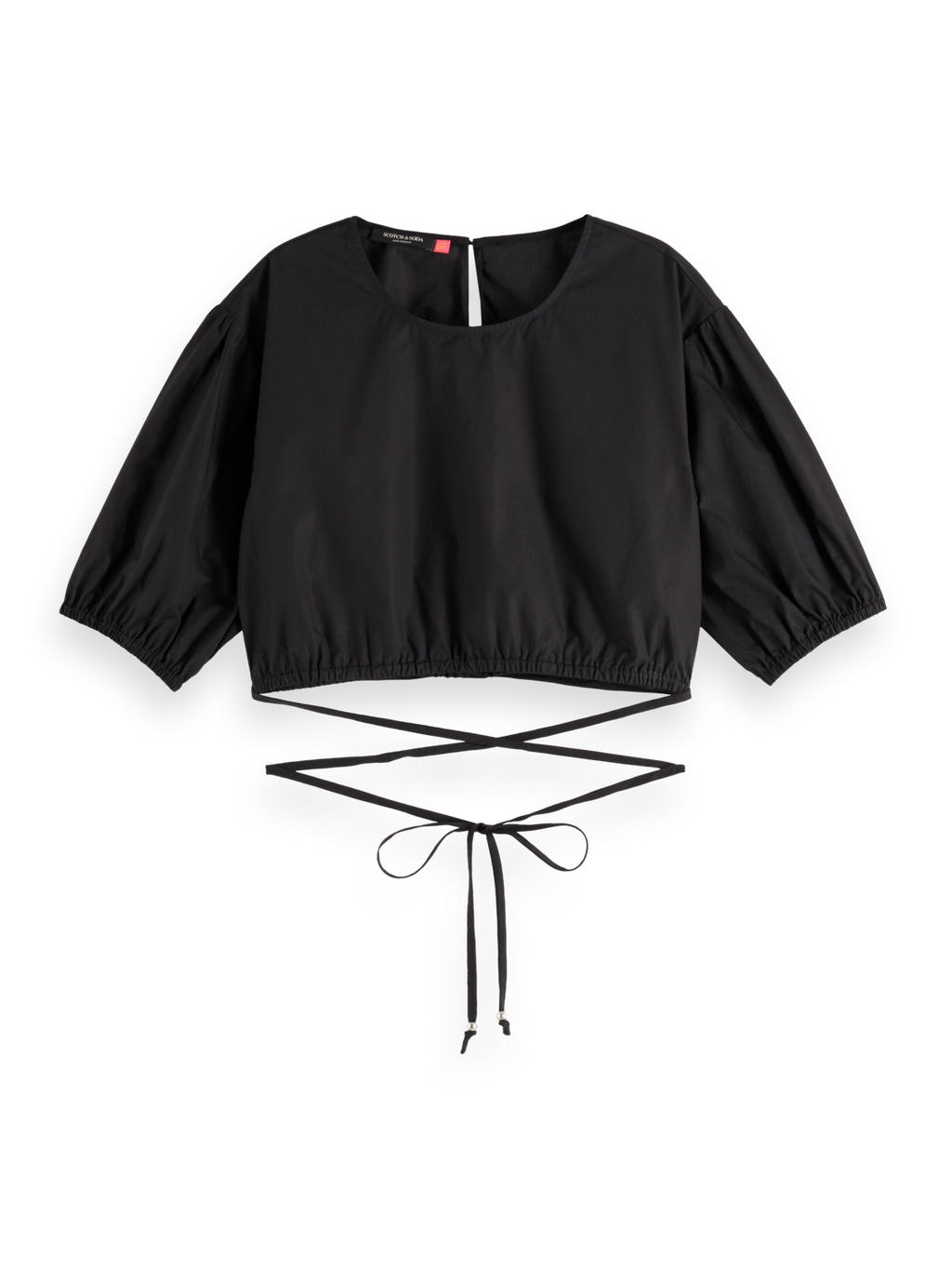 Cropped poplin top