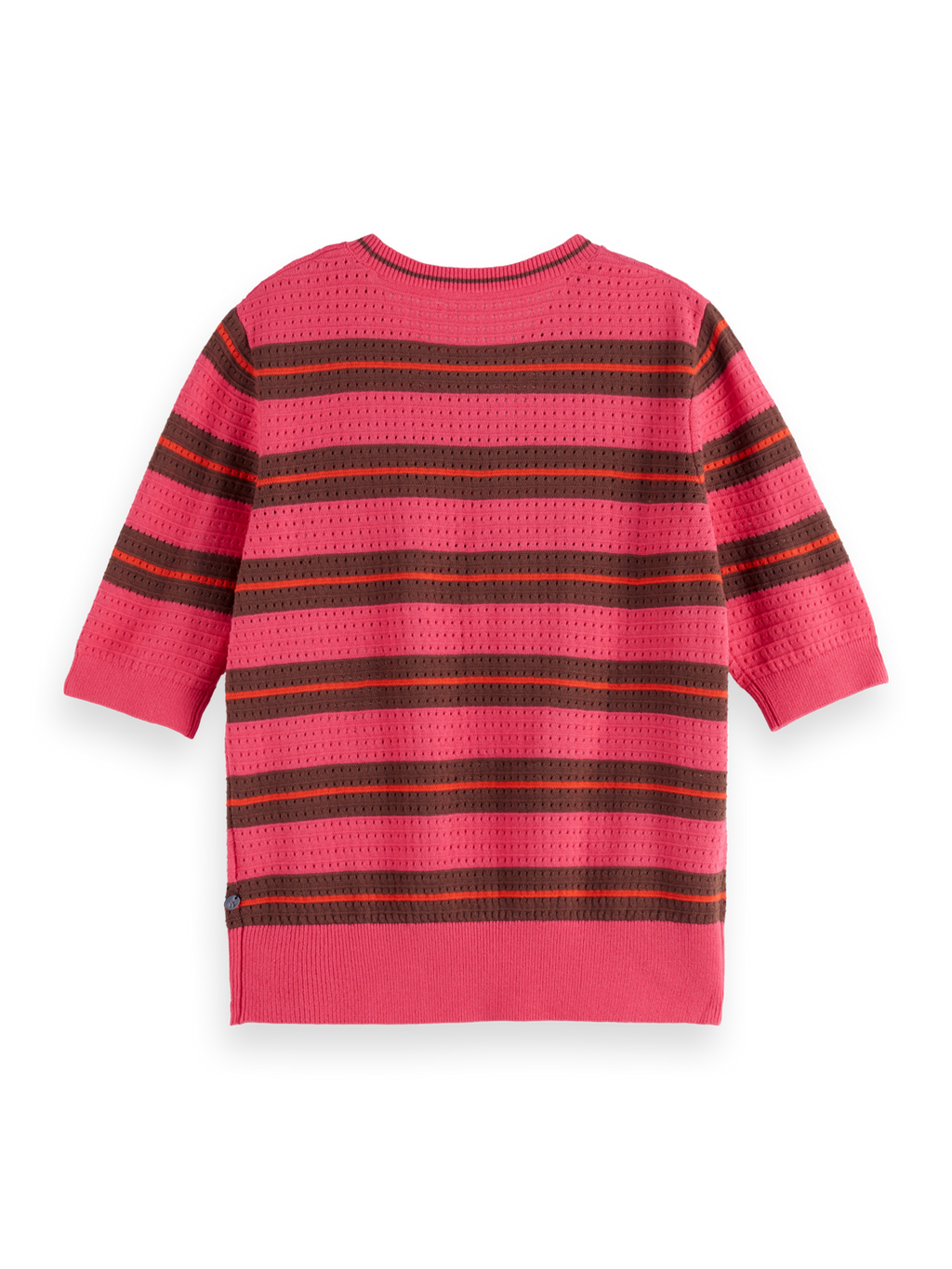 Pointelle Short Sleeve Pullover