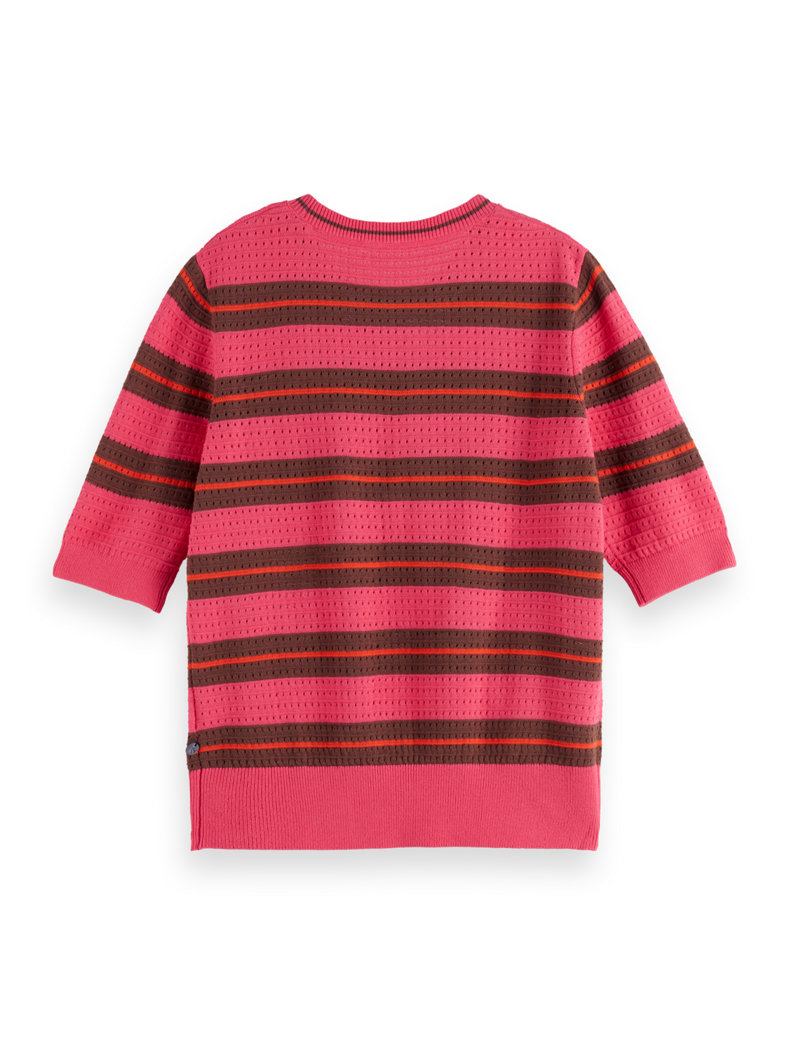 Pointelle Short Sleeve Pullover