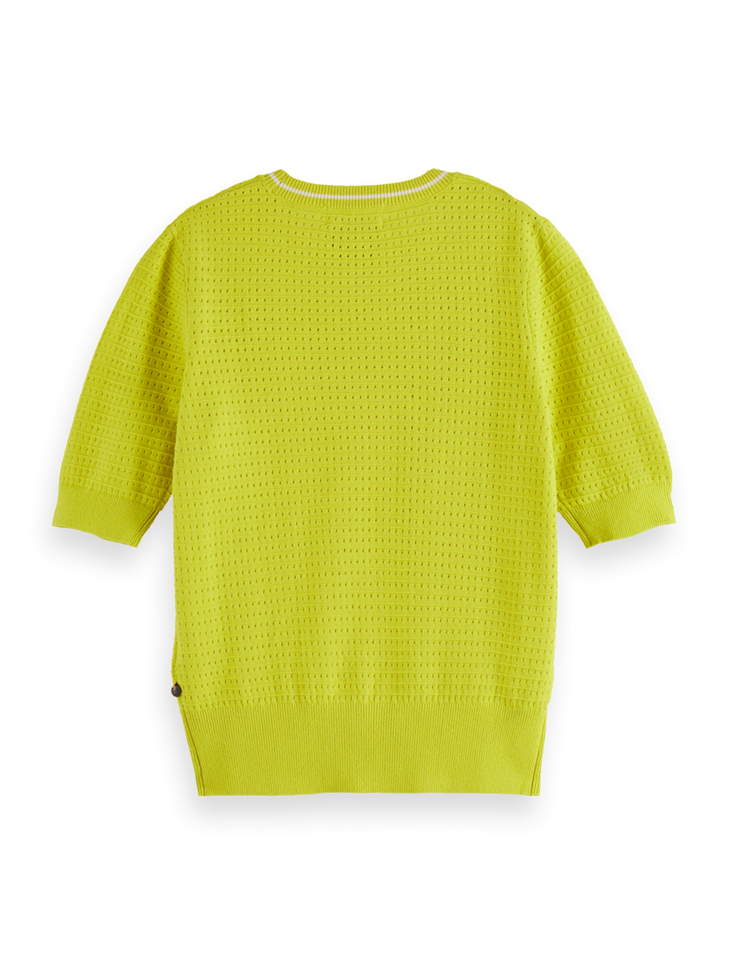 Pointelle Short Sleeve Pullover