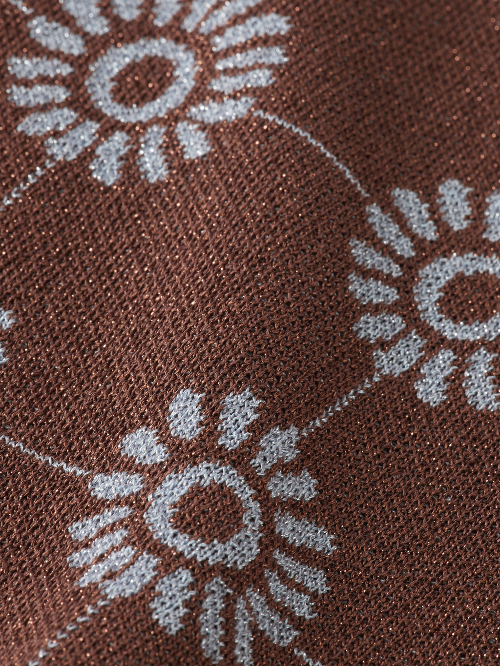 Jacquard collared knitted shirt