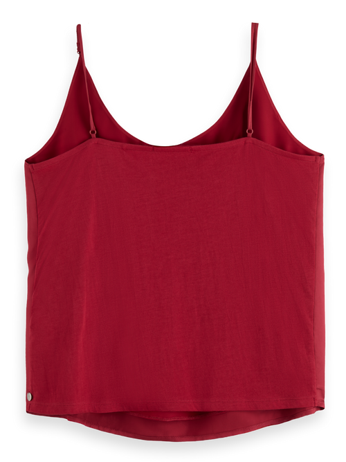 Jersey woven tank