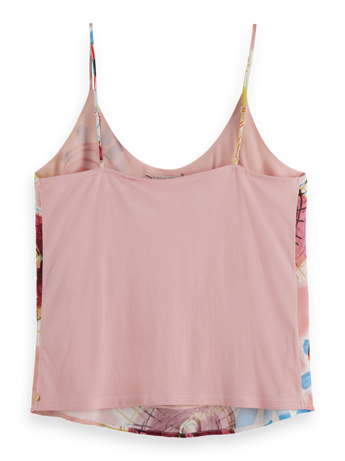 Jersey woven tank