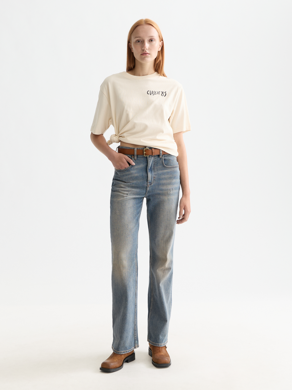 Washed artwork loose t-shirt