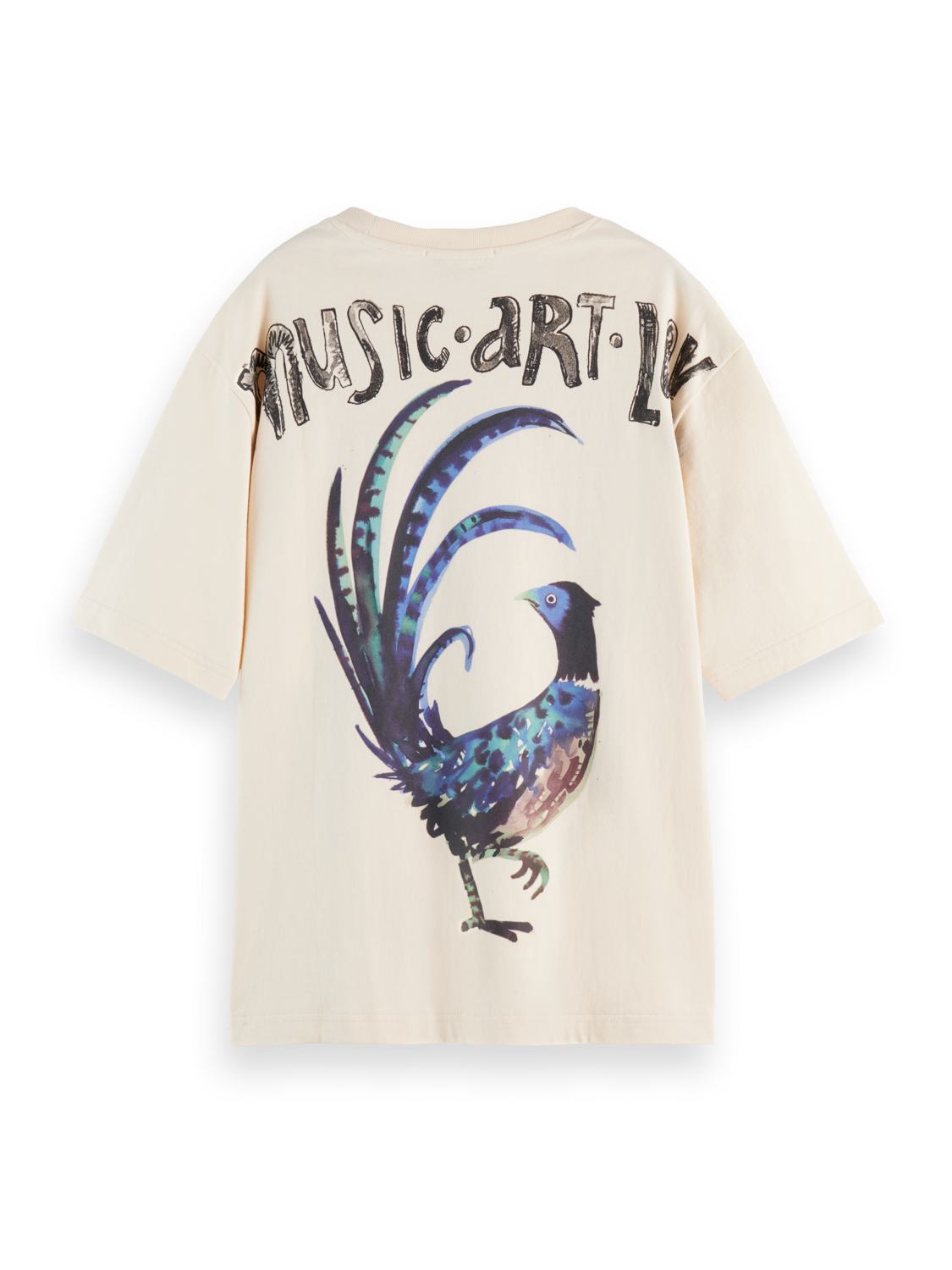 Washed artwork loose t-shirt