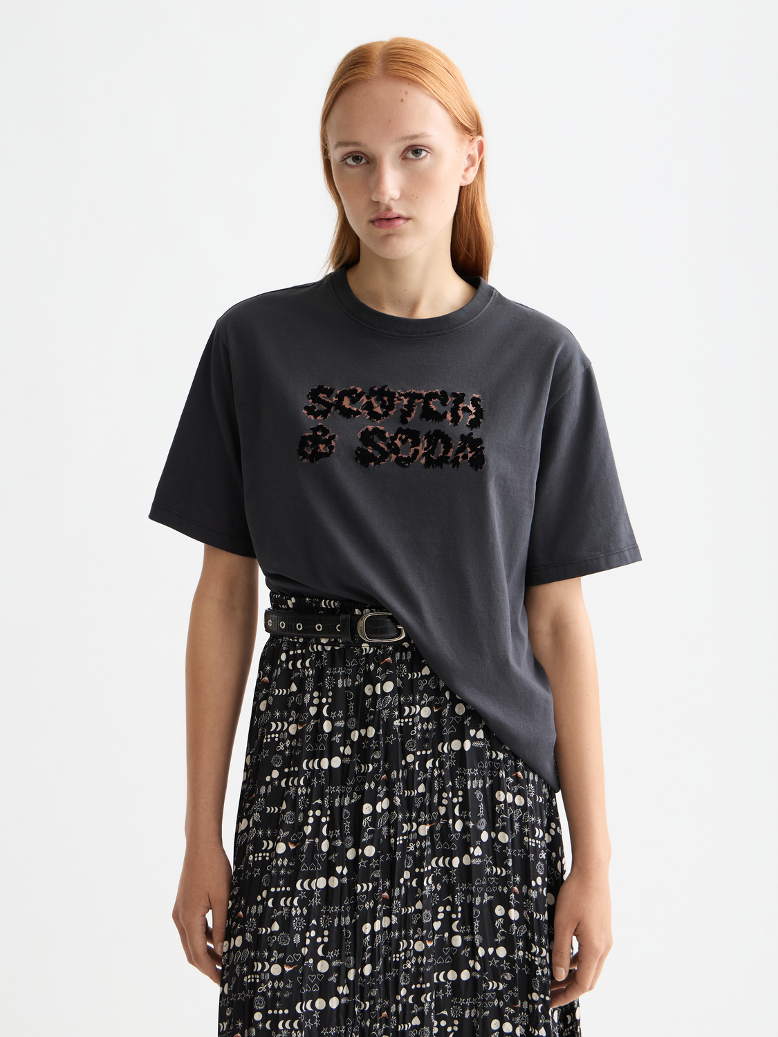 Loose leopard artwork T-shirt
