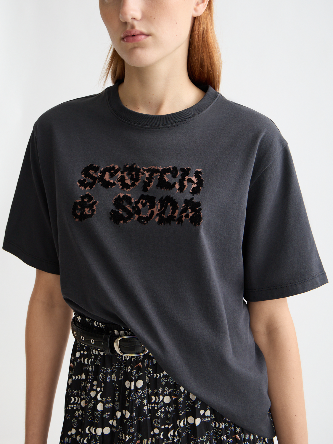 Loose leopard artwork T-shirt